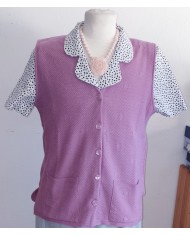 Gilet col V sans manches Fleurs Gilet col V sans manches Fleurs