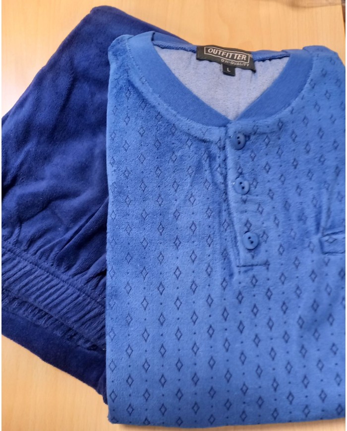 Pyjama long coton velours Ernest Pyjama long coton velours Ernest