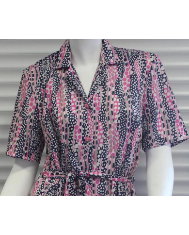 Robe ouverte manches courtes Valmode Robe ouverte manches courtes Valmode