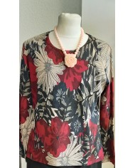 Tunique manches longues feuilles Tunique manches longues feuilles