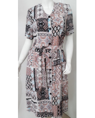 Robe ouvertes manches courtes col chemisier