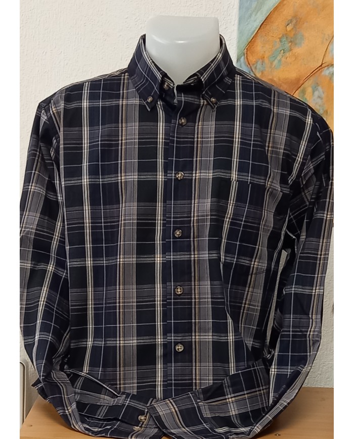 Chemise manches longues à carreaux