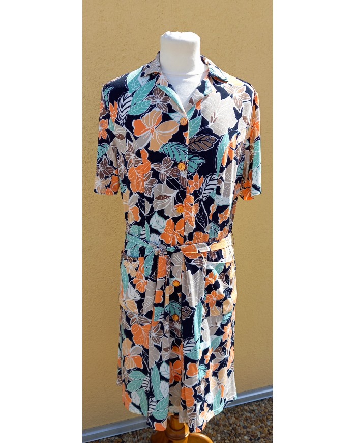 Robe ouverte manches courtes