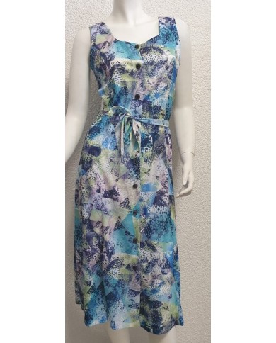 Robe sans manches entièrement boutonnée Robe sans manches entièrement boutonnée
