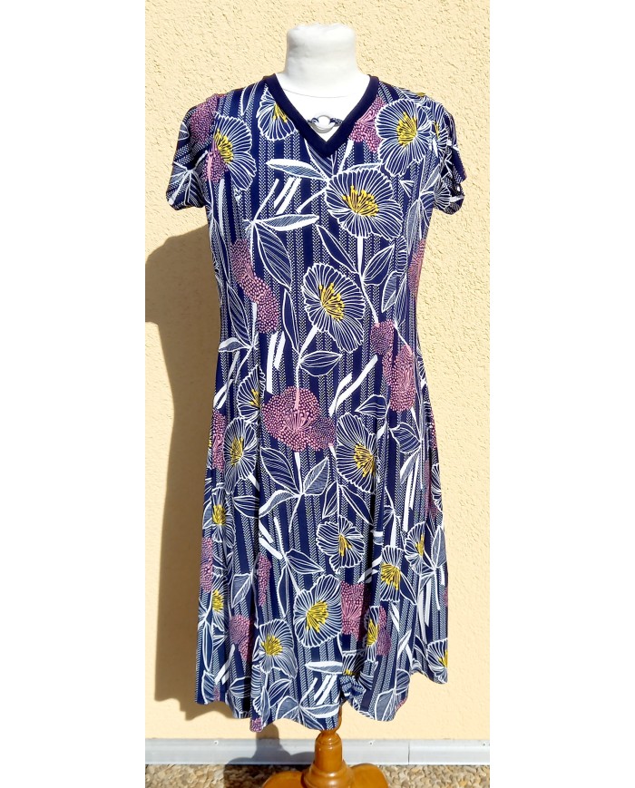 Robe Stael manches courtes extensible Robe Stael manches courtes extensible