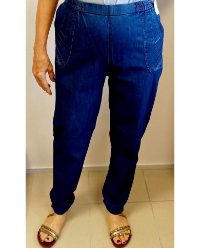 Pantalon Jean femme élastiqué pour séniors