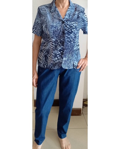 Pantalon Jean femme élastiqué pour séniors