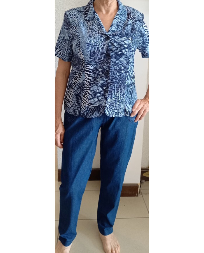 Pantalon Jean femme élastiqué pour séniors