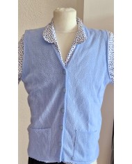 Gilet col V sans manches Fleurs Gilet col V sans manches Fleurs