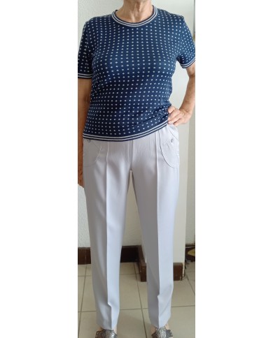 Pantalon polyester élastiqué pour séniors Pantalon polyester élastiqué pour séniors