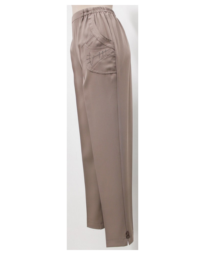Pantalon polyester élastiqué pour séniors Pantalon polyester élastiqué pour séniors