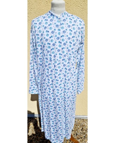 Chemise de nuit avec fermeture par l'arrière, manches longues Chemise de nuit avec fermeture par l'arrière, manches longues