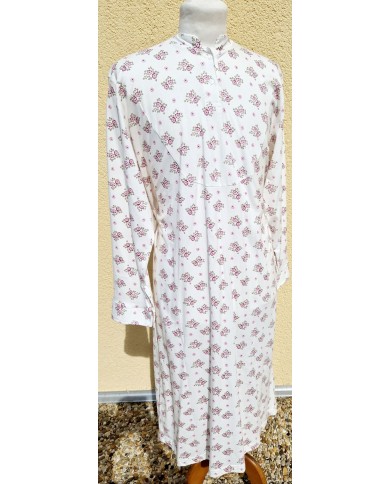 Chemise de nuit avec fermeture par l'arrière, manches longues Chemise de nuit avec fermeture par l'arrière, manches longues