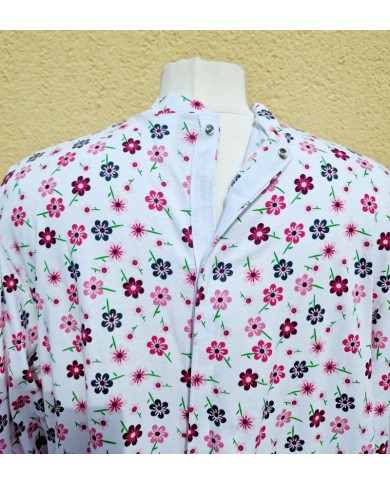 Chemise de nuit fermeture par l'arrière et manches longues Flora Chemise de nuit fermeture par l'arrière et manches longues Flora