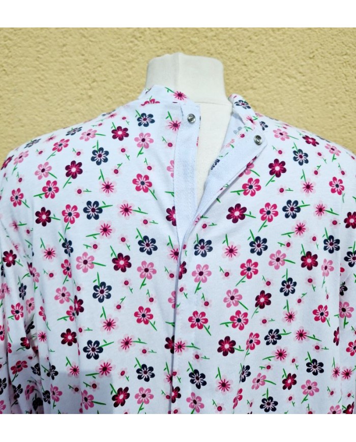 Chemise de nuit médicalisée fleurie Chemise de nuit médicalisée fleurie