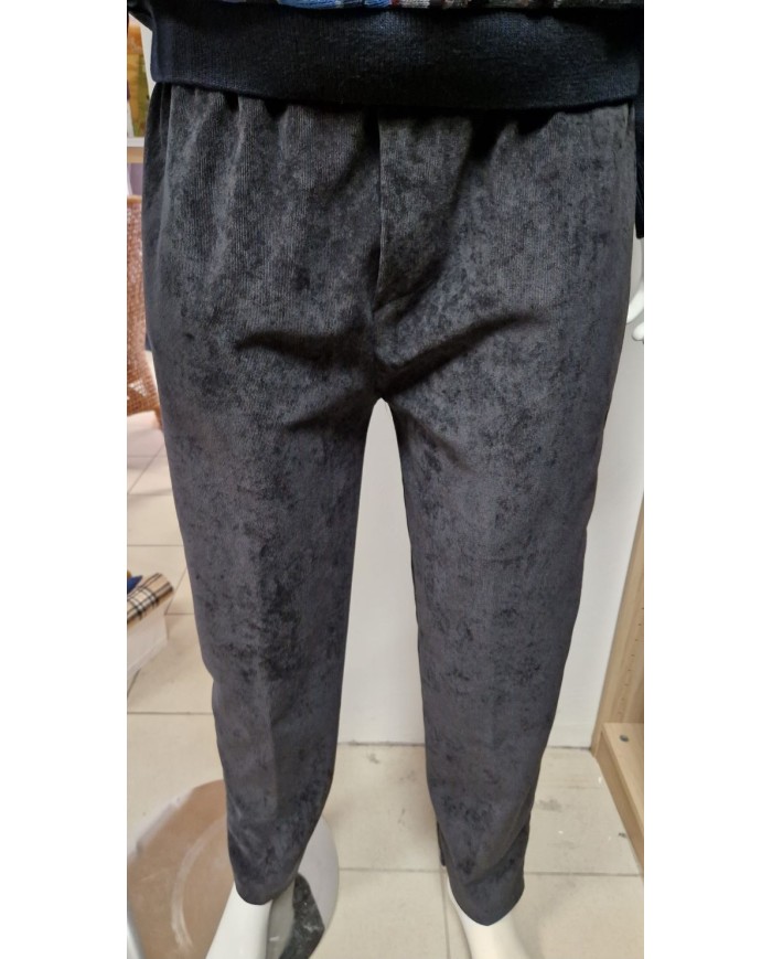 Pantalon hiver velour élastiqué à la taille Henri