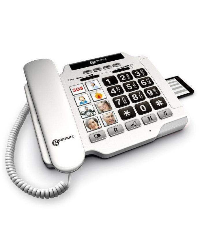 Téléphone séniors fixe avec photos et amplificateur Téléphone séniors fixe avec photos et amplificateur