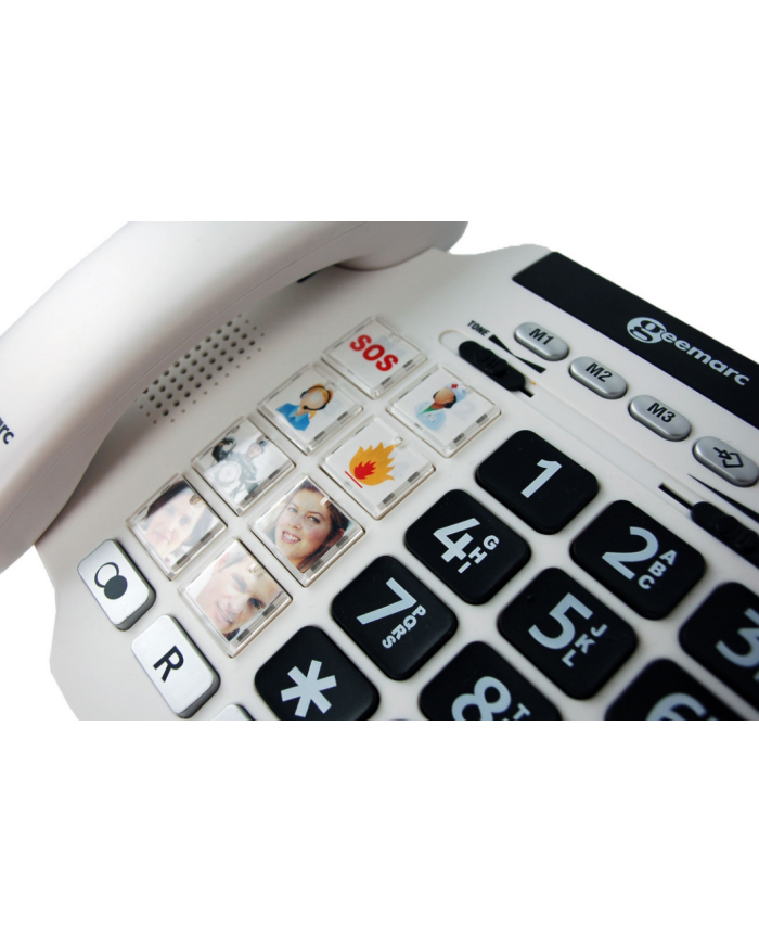 Téléphone séniors fixe avec photos et amplificateur Téléphone séniors fixe avec photos et amplificateur