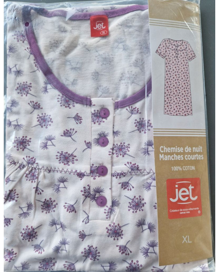 Chemise de nuit manches courtes BREEZE