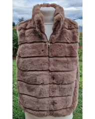 Veste imitation fourrure sans manches Lucie Veste imitation fourrure sans manches Lucie