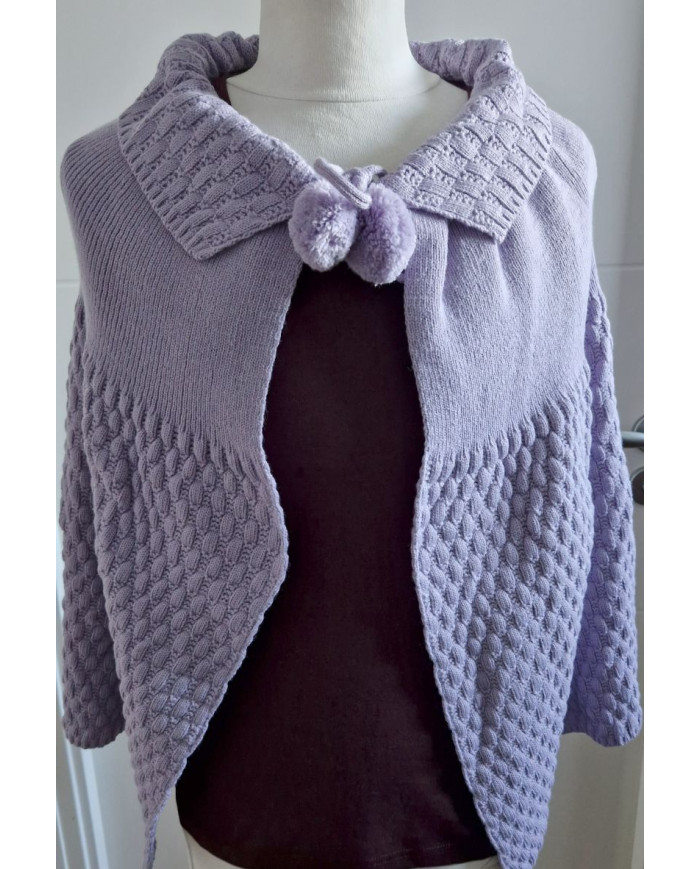 Liseuse  ou capeline à pompon