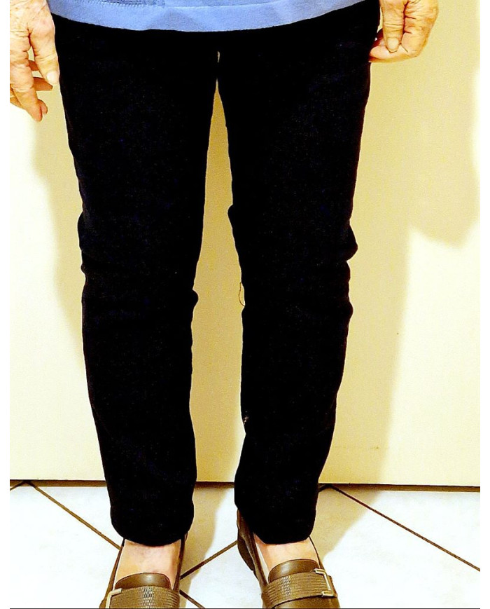 Pantalon cotelé élastiqué doublé polaire "Viviane" pour séniors