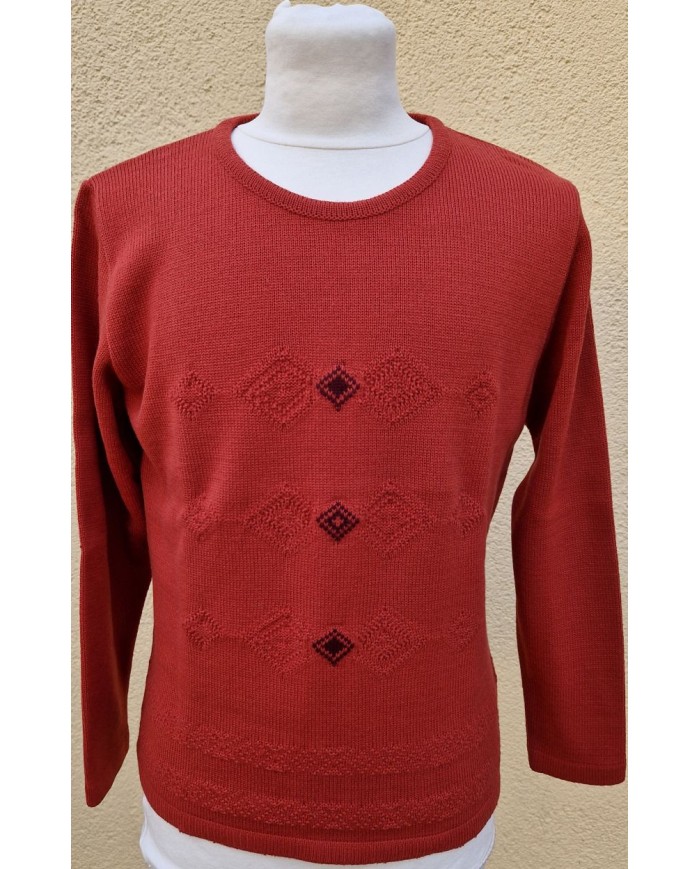 Pull col rond Corail