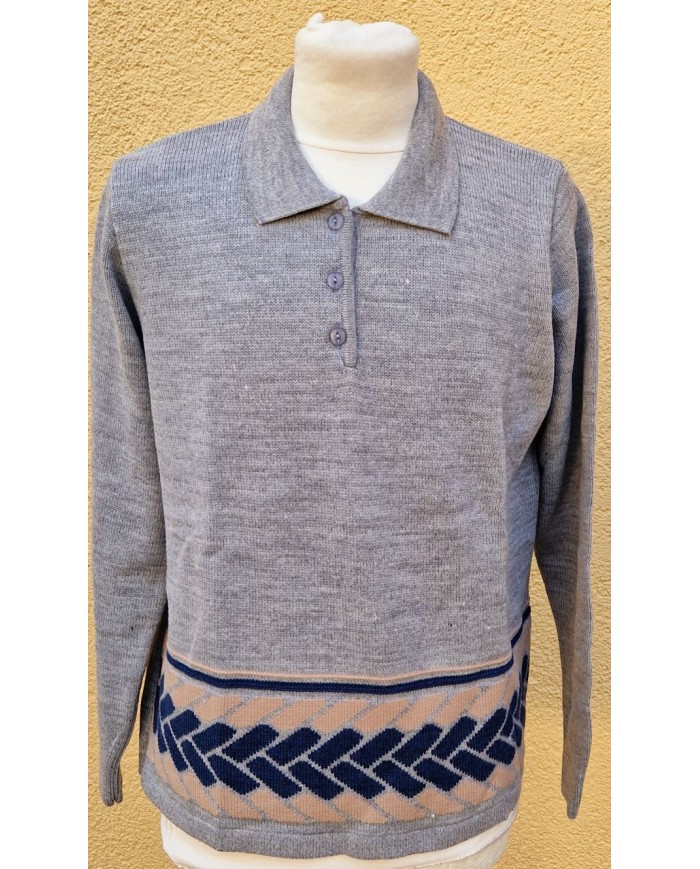 Pull col polo pour femme Camille