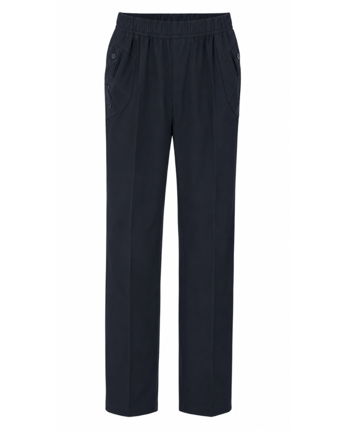 Pantalon polyester élastiqué pour séniors