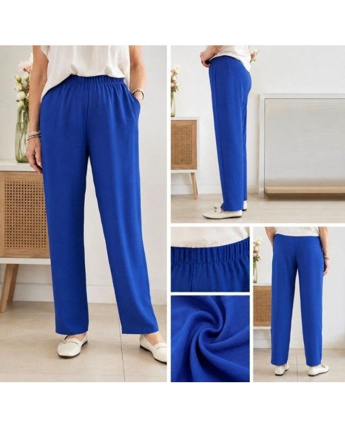 Pantalon à taille élastiqué, léger et ample "Découverte" pour séniors