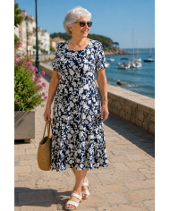 Robe manches courtes extensibles Marie