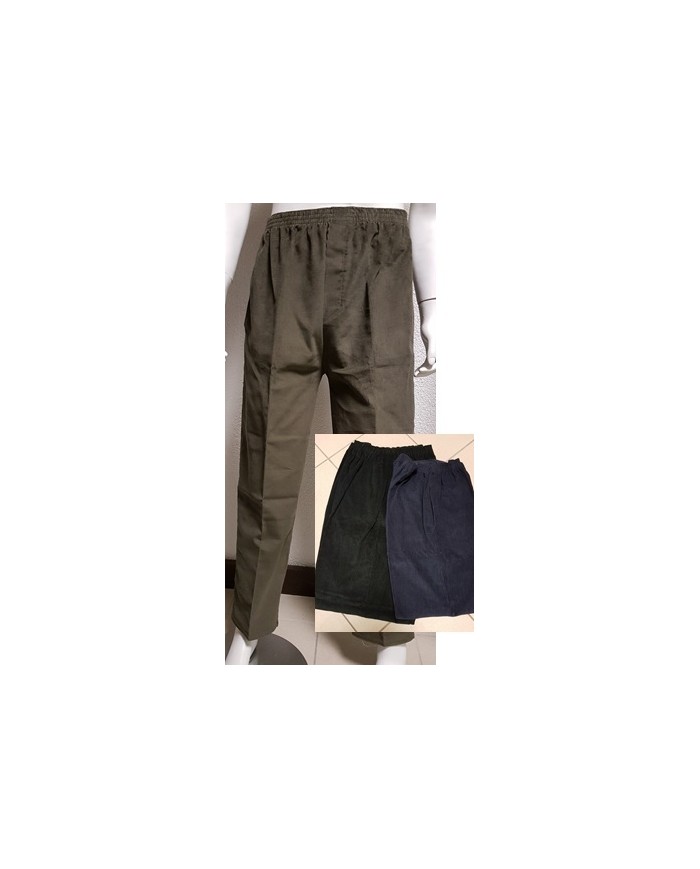 Pantalon Velours élastiqué à la taille - HHC7002 Pantalon Velours élastiqué à la taille - HHC7002