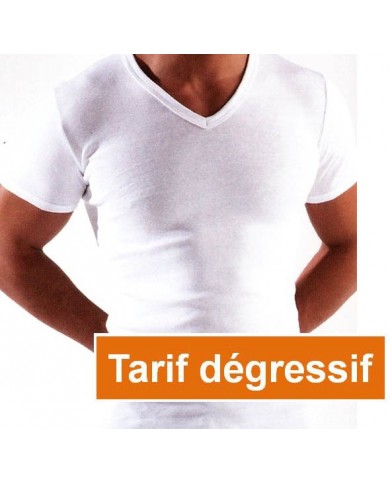 Maillot de corps manches courtes col V Maillot de corps manches courtes col V