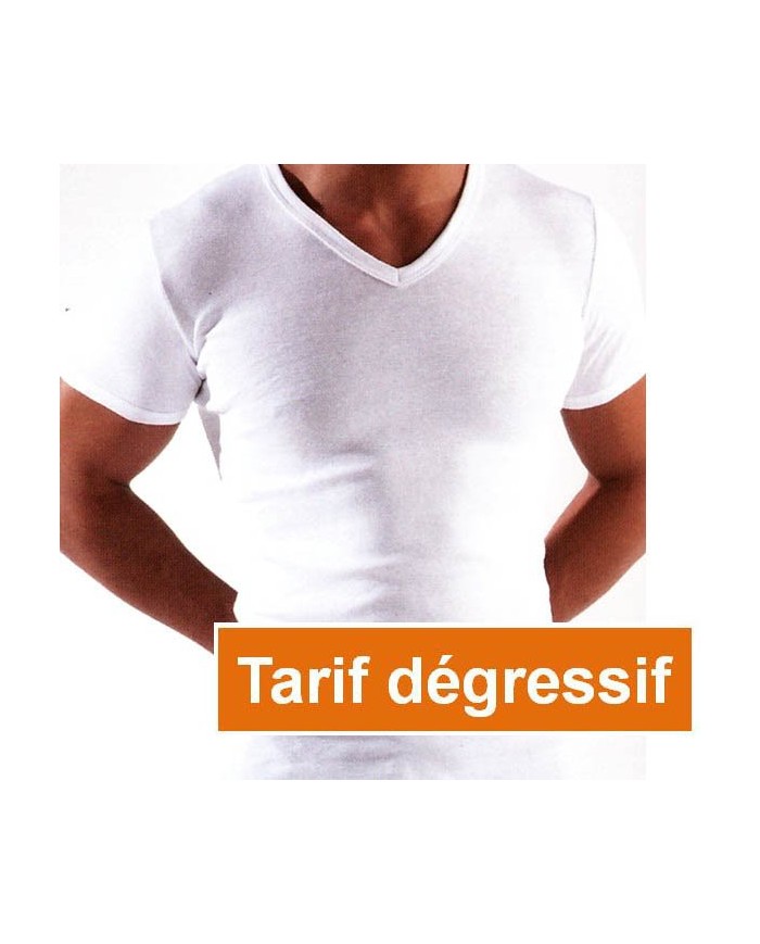 Maillot de corps manches courtes col V