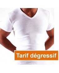 Maillot de corps manches courtes col V