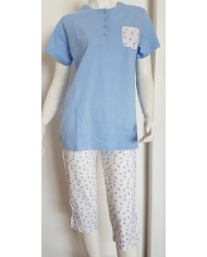 Pyjama manches courtes et corsaire Pyjama manches courtes et corsaire